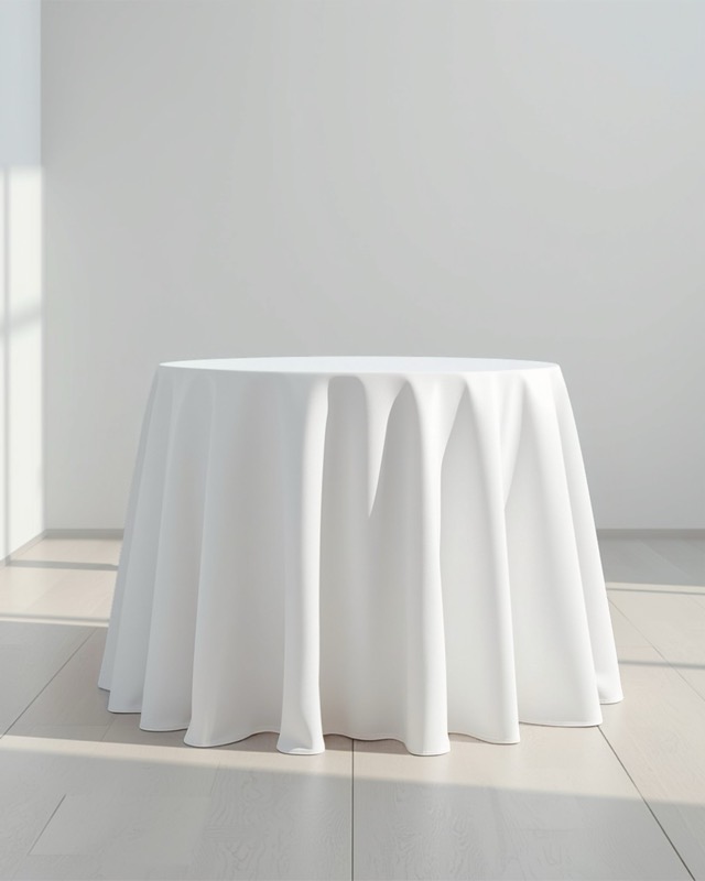 Round tablecloth 128” — floor length