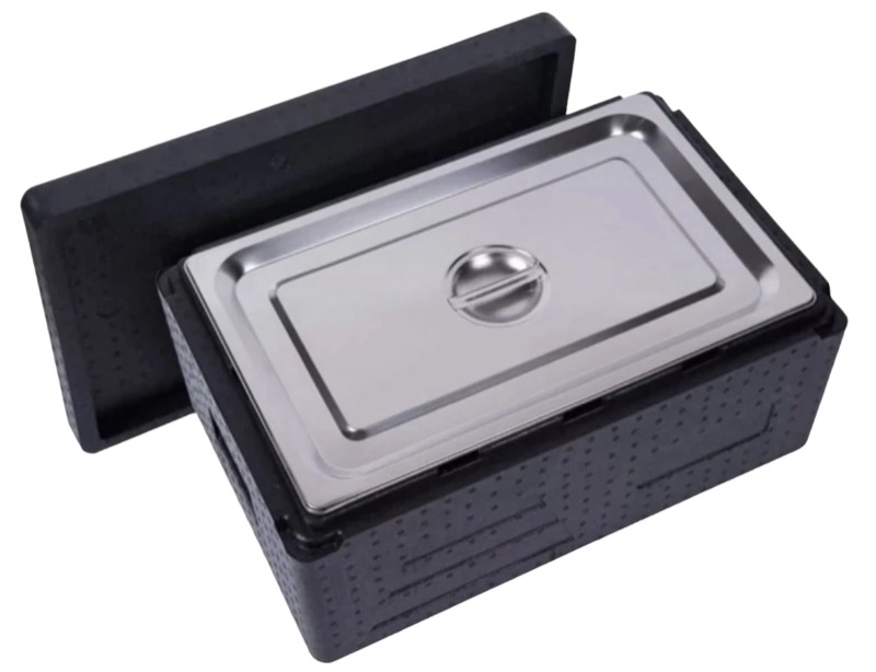 Insulated poly box holds 4 x 1/1 65mm gastro 46 litre