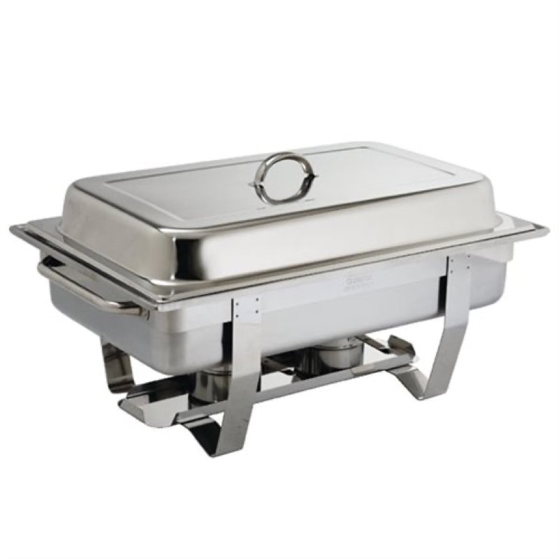 Oblong chafing dish 1 or 2 sections 9 litres