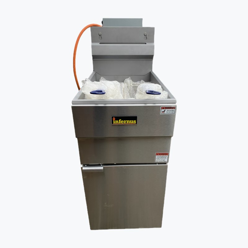 Gas fryer twin basket 3 burner 23 litre LPG