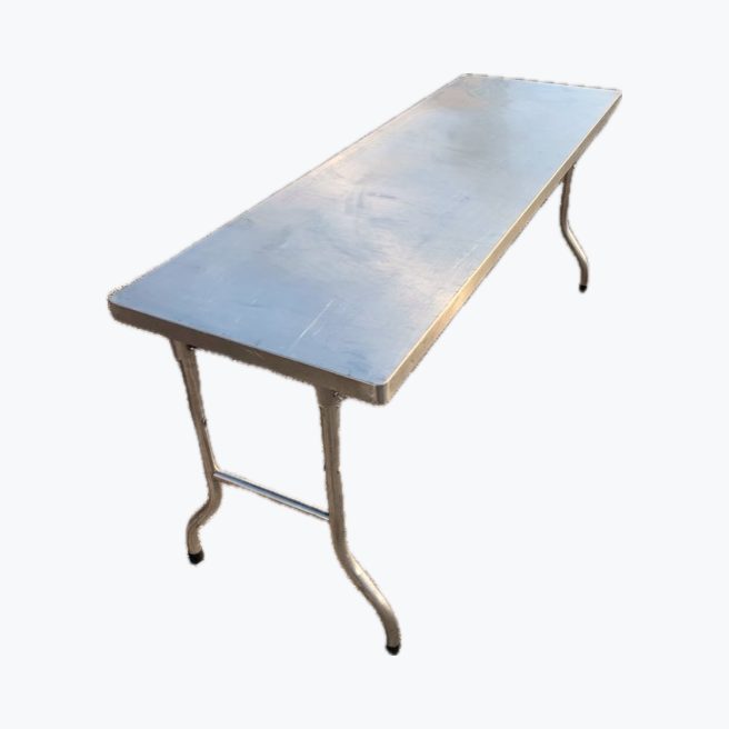 Stainless steel table — 6 ft