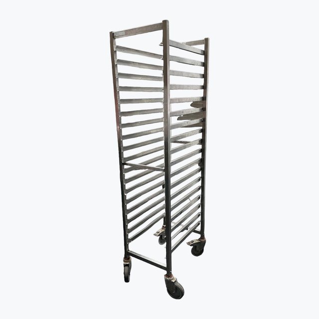 Stainless steel gastro trolley holds approx 16 x 1/1 gastro