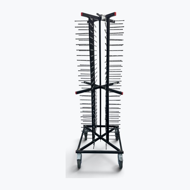 Jack stack, plate rack, mobile plate trolley — 104 plates
